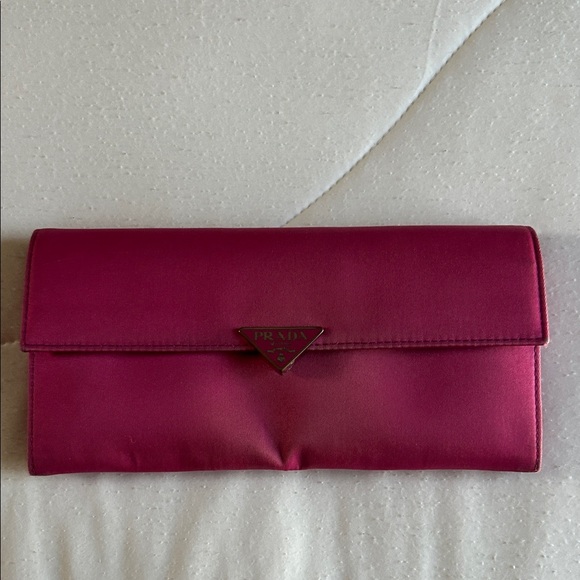 Prada Handbags - Prada Nylon Fuchsia‎ Long Wallet